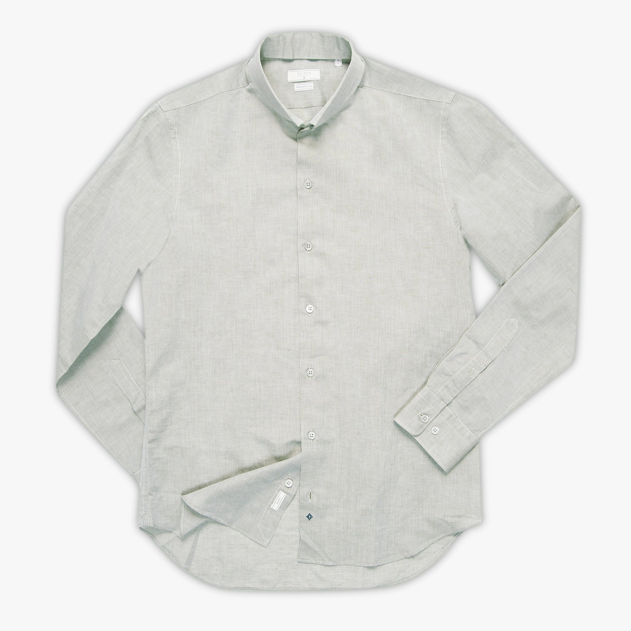 Conrad shirt in Flame Cotton/Linen Scoop neck
