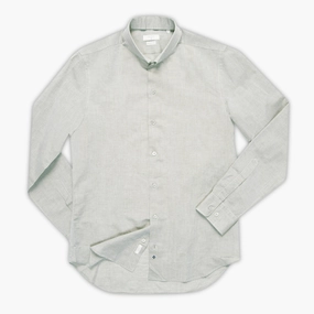Classic Layering Conrad shirt in Flame Cotton/Linen
