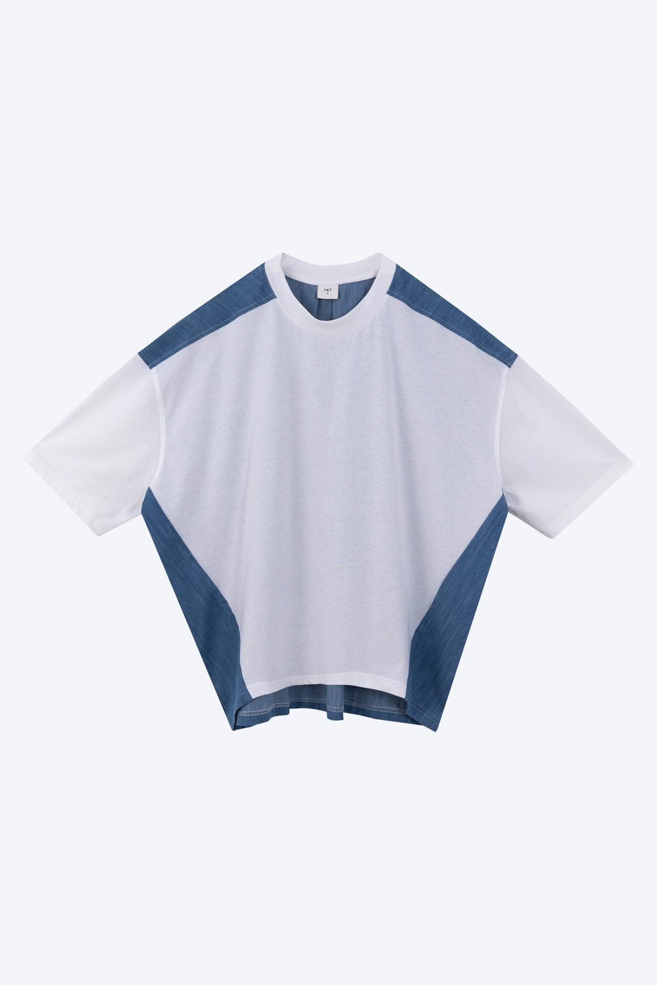 Street Trend Contrast Fabric Oversized Tee