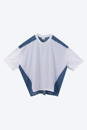 Street Trend Contrast Fabric Oversized Tee
