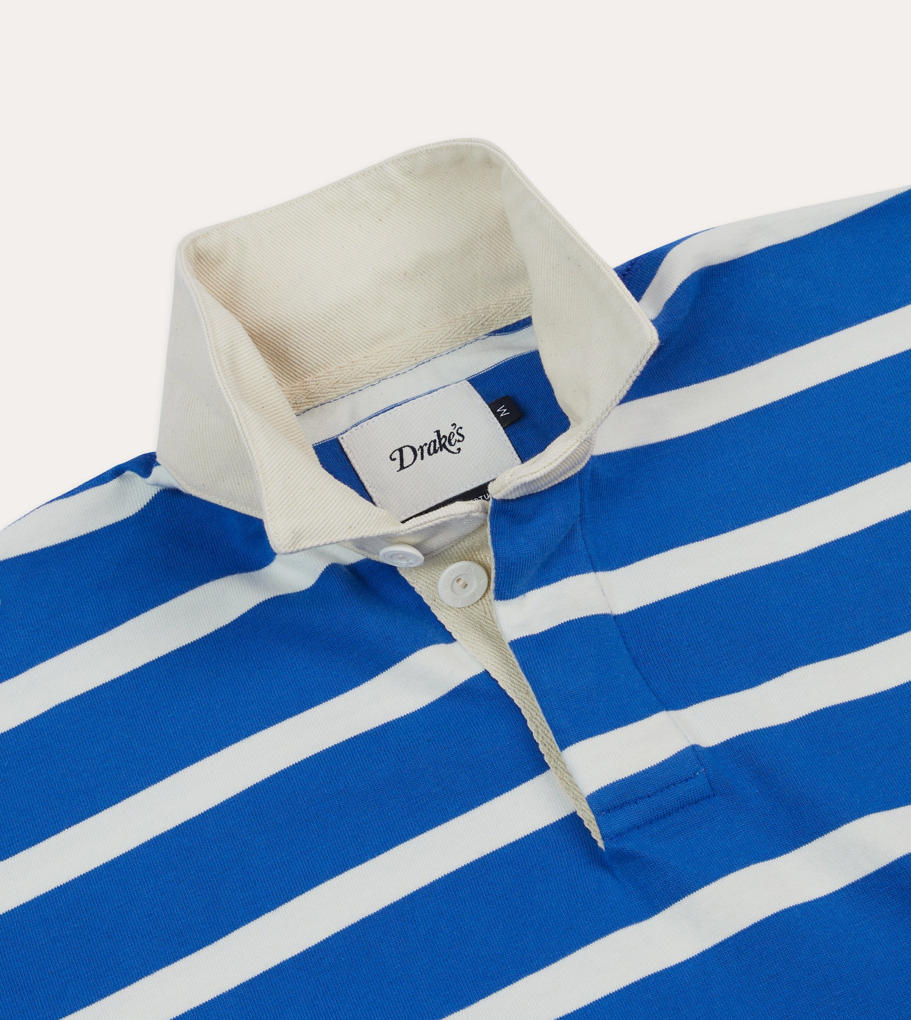 Versatile Design Contemporary Style Blue and White Dual Stripe Cotton Rugby Shirt