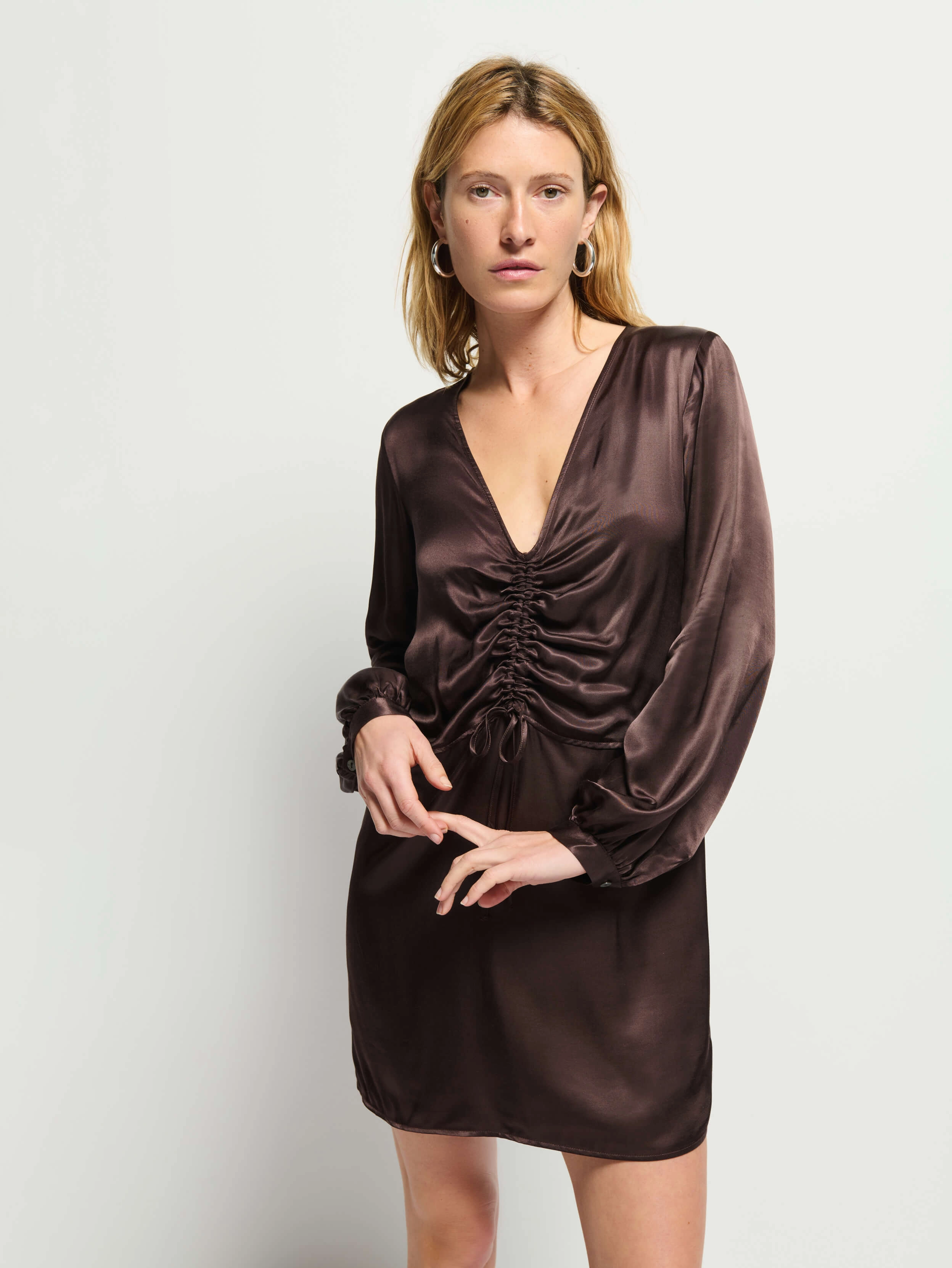 Cora Dress - Coffee Abrasion-resistant Travel Fit