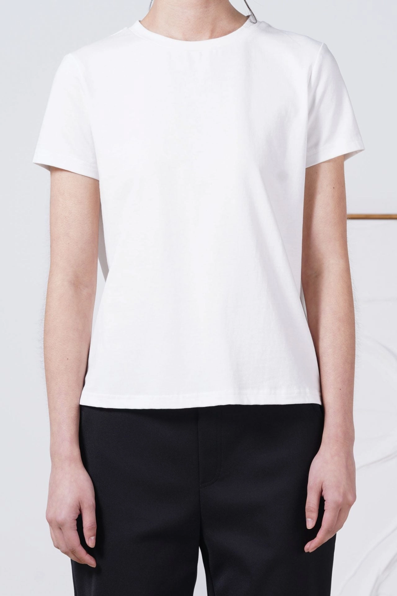 Cotton Crew Neck Tee Quick-Dry Fabric Classic Style