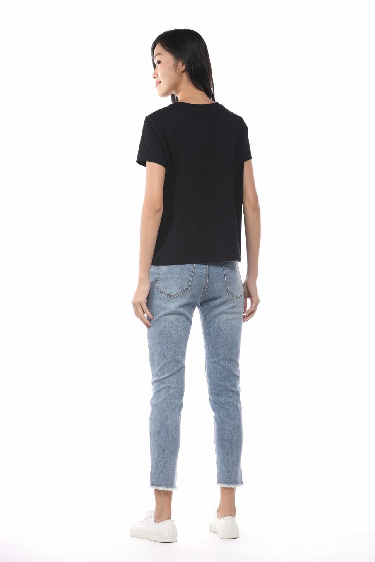 Cotton Crew Neck Tee Light Fashion