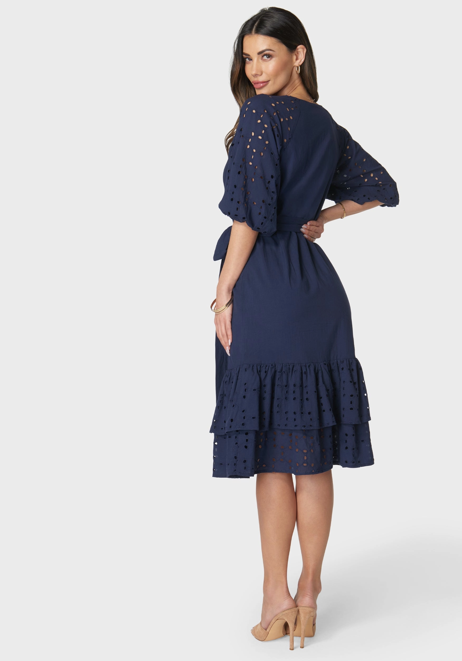 Cotton Eyelet Dress Effortless Layering