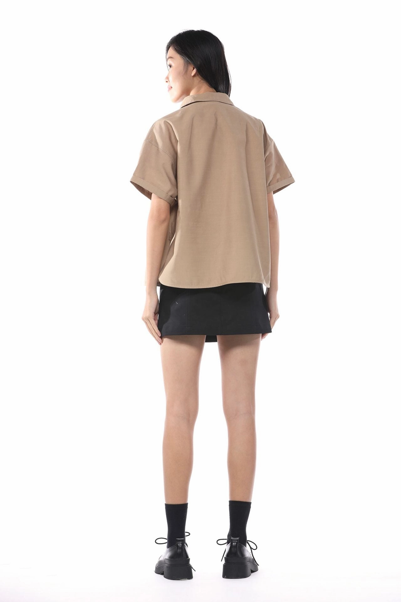 Cotton Patch Pocket Skirt Creative Look Tea length