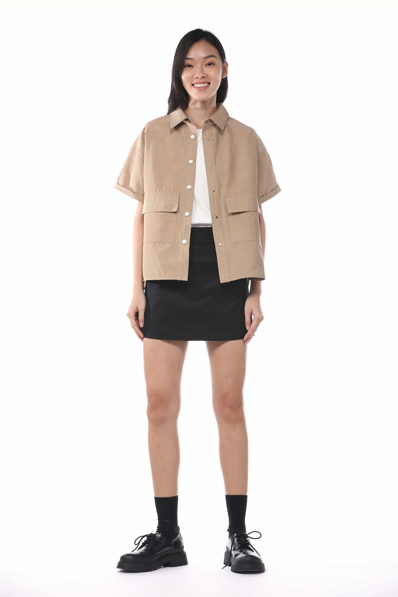 Cotton Patch Pocket Skirt Material Innovation