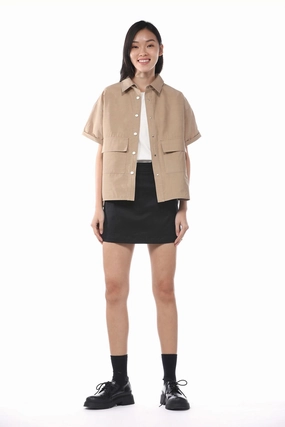 Cotton Patch Pocket Skirt Material Innovation