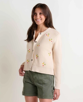 Bianca Crew Cardigan Embroidered Quick Access Casual Warmth