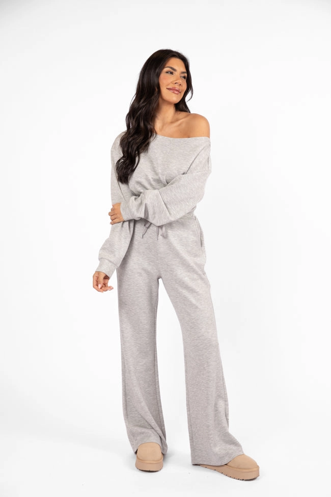 Vibrant Spirit Wear It Out Heather Grey Boat Neck Jumpsuit FINAL SALE