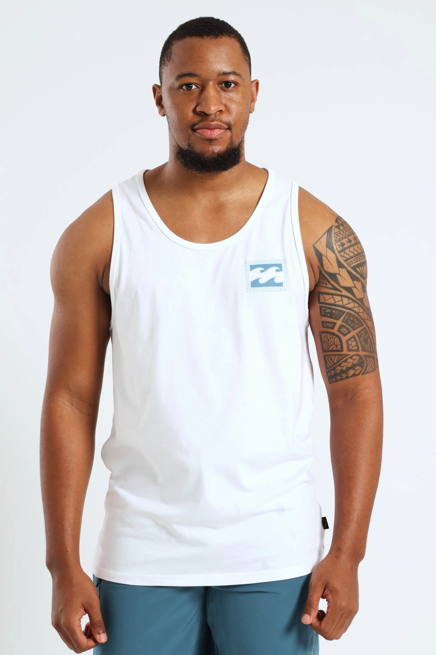 Crayon Wave Sleeveless Tee - White Versatile Wearable