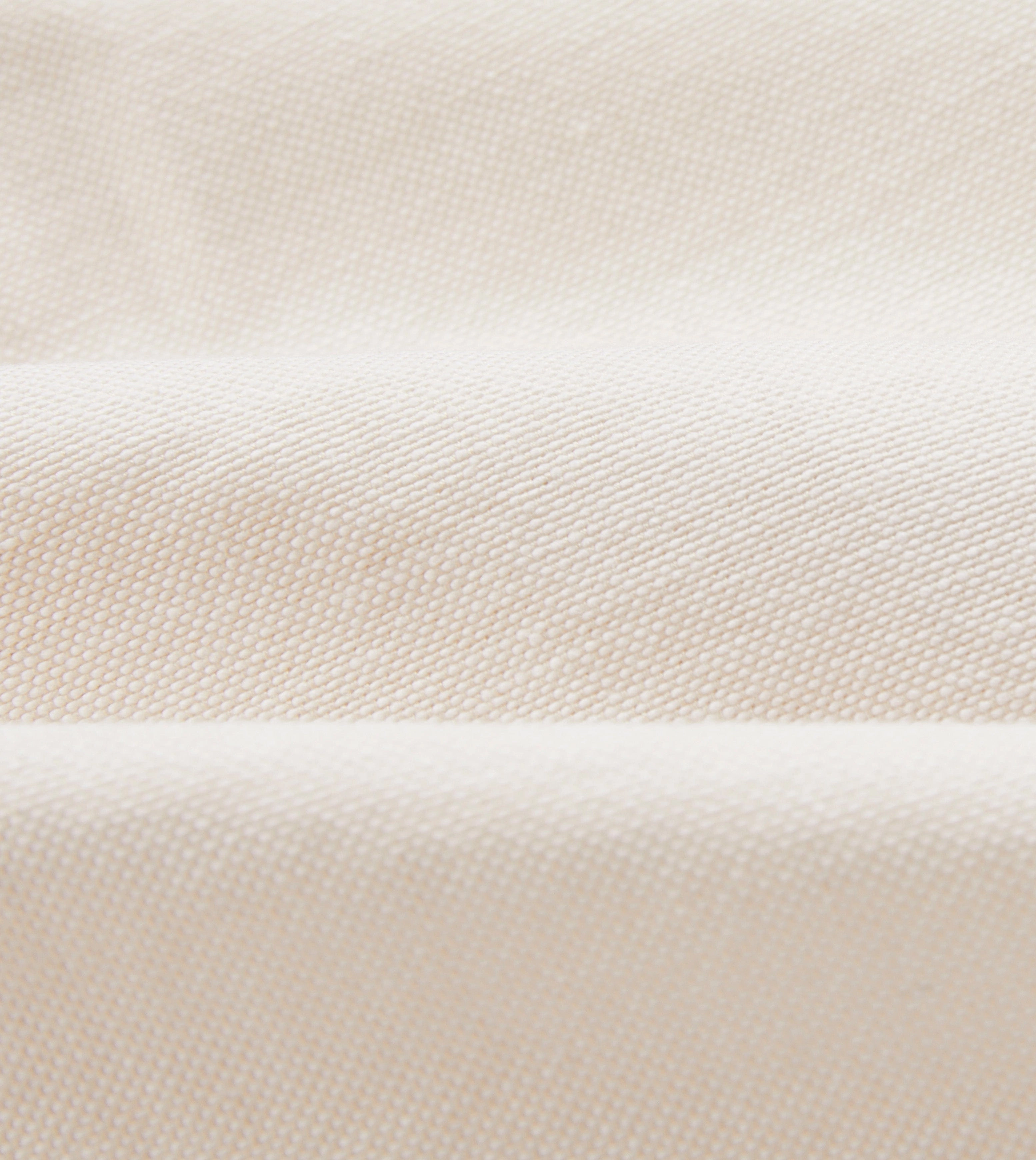 Cream Cotton Oxford Cloth Button-Down Shirt Workwear Approved