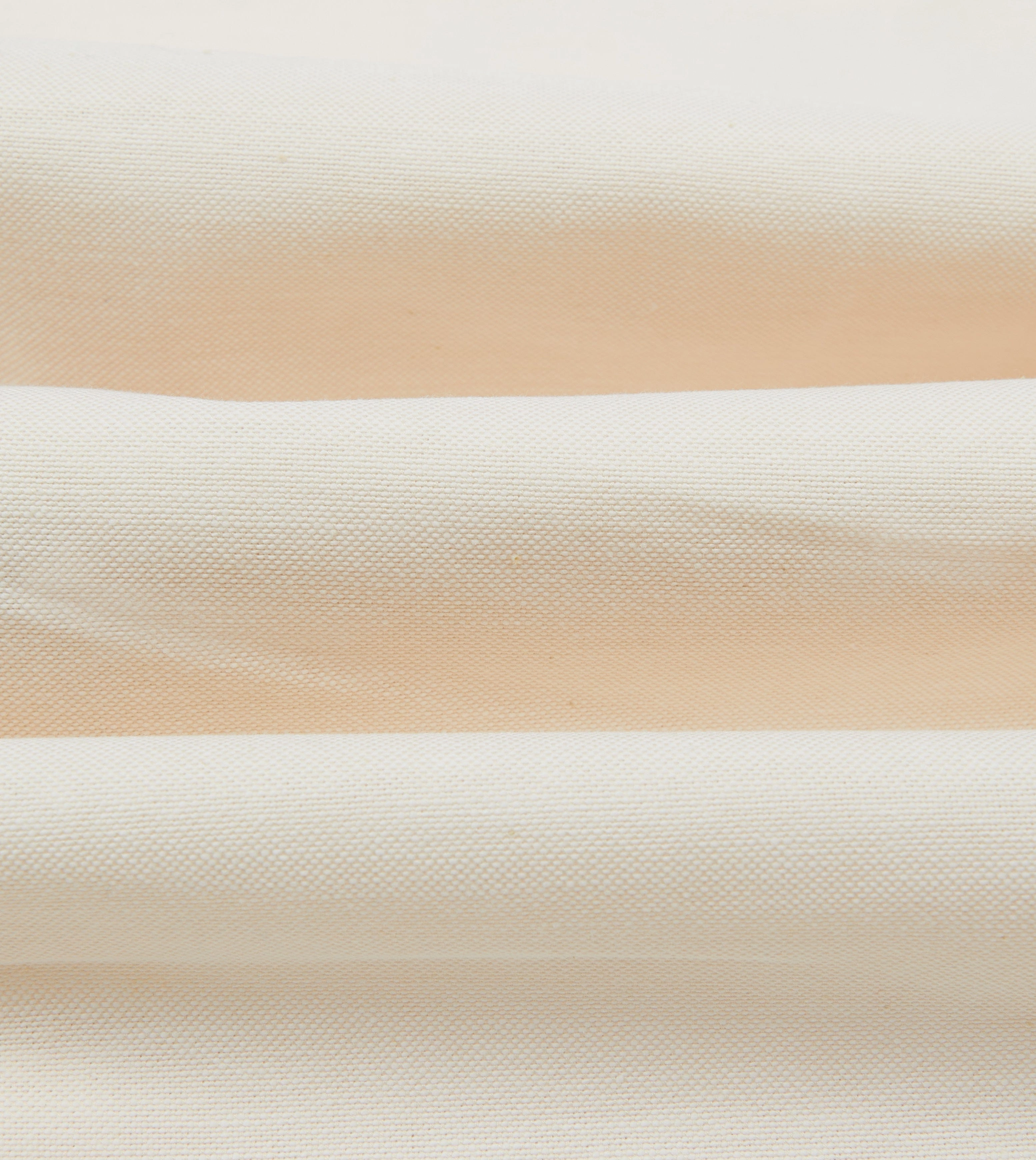 Cream Cotton Oxford Cloth Long Point Collar Shirt Festival Outfit Ultra Soft Interior