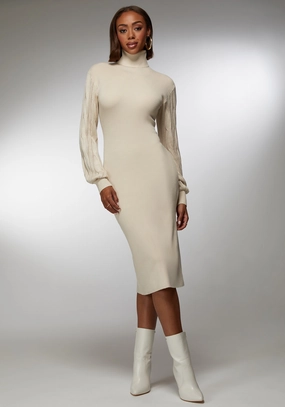 Midi Sweater Dress Harmonious Layers Stylish Choice