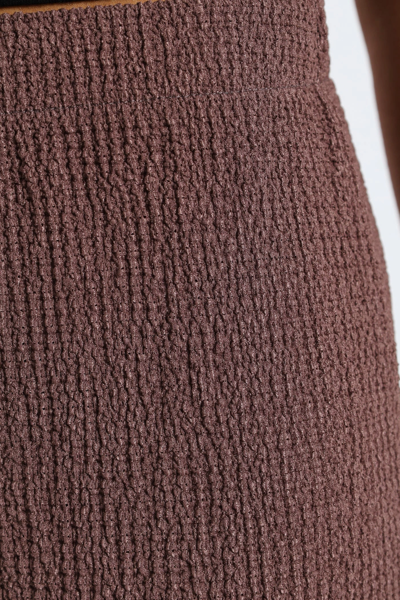 Breathable layers Crinkle Knit Wide Leg Pants - Taupe