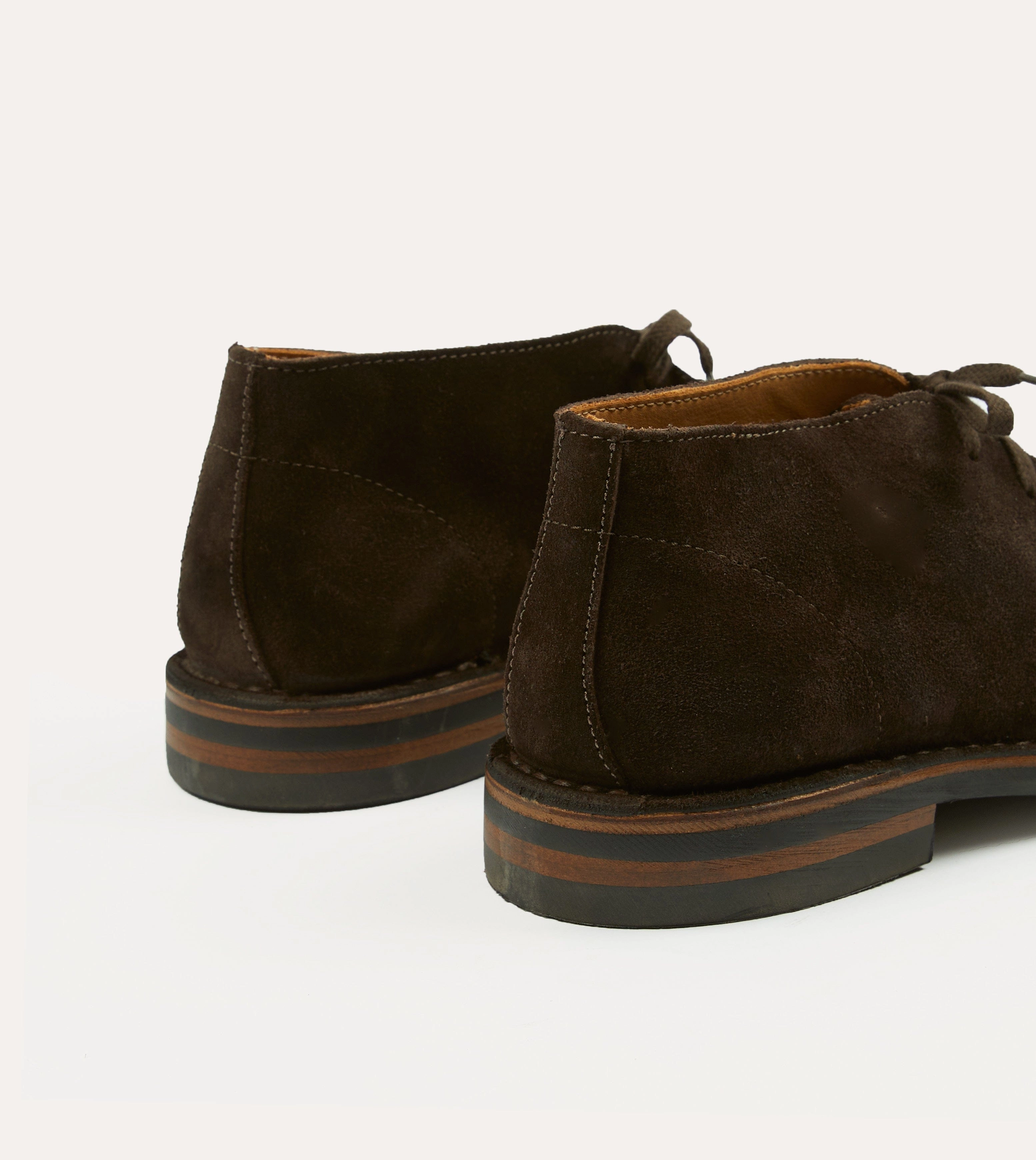 Versatile Footwear Sport Sharp Crosby Moc-Toe Chukka Boot Dark Brown Roughout Suede with Rubber Sole