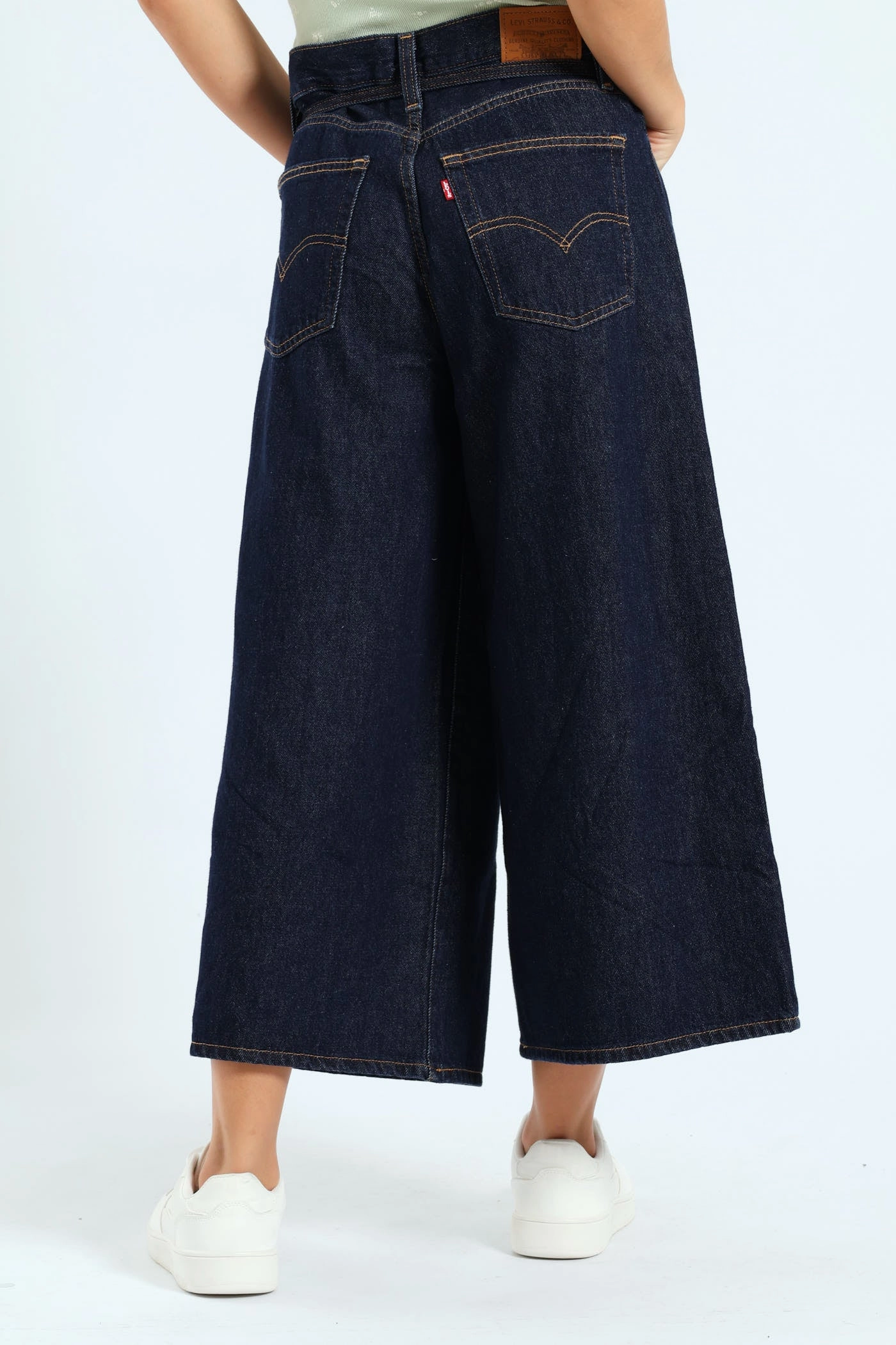 Flattering Fit Wear Quick Dry Wear Culotte Pants - Dark Wash
