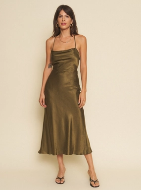 Versatile Comfort Wear Classic-style Camille Dress - Hunter