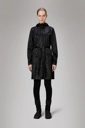 Functional Pockets Style High Collar Options Curve Long Jacket