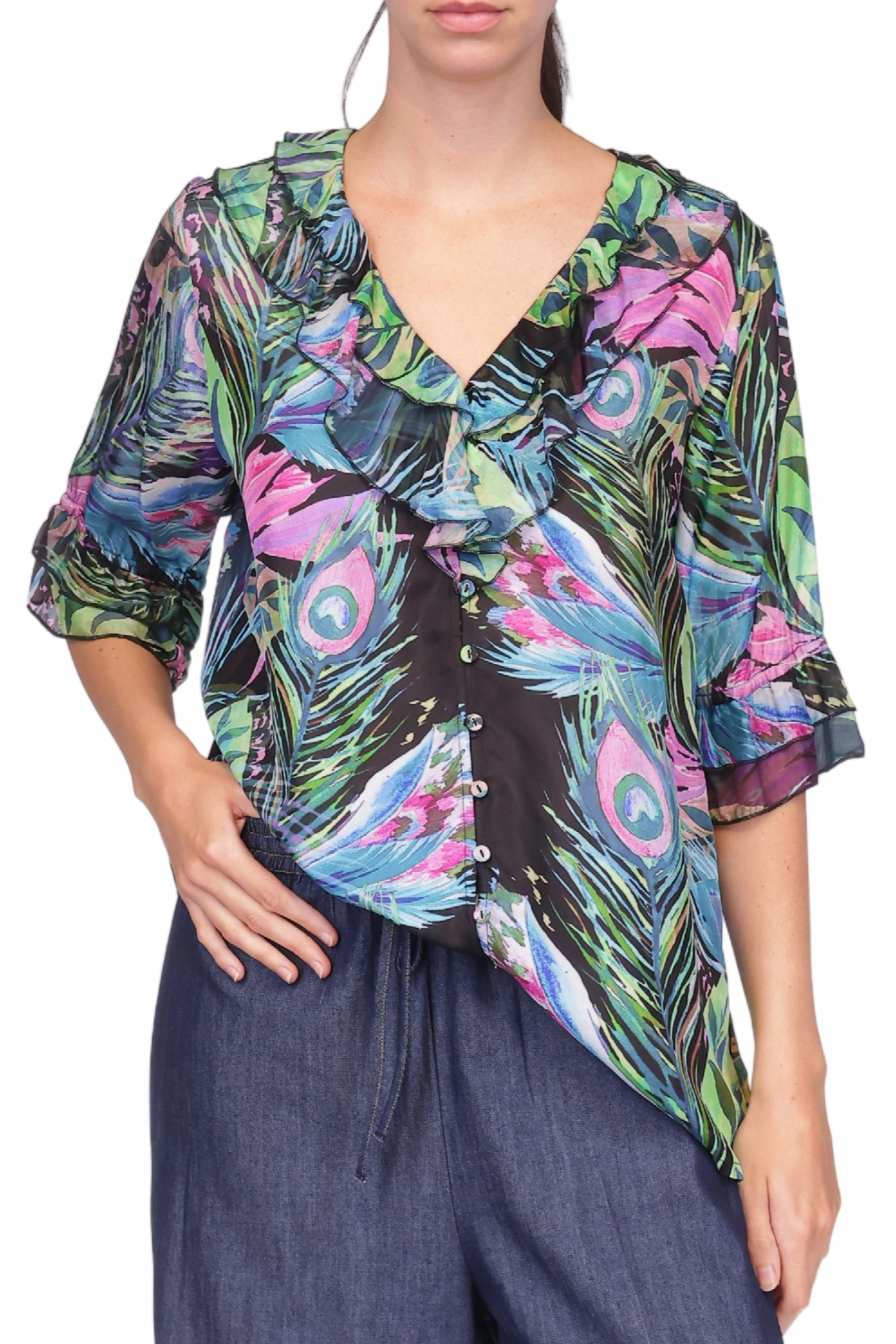 ADRIAAN SHIRT - C14625A2 color block Smooth Finish