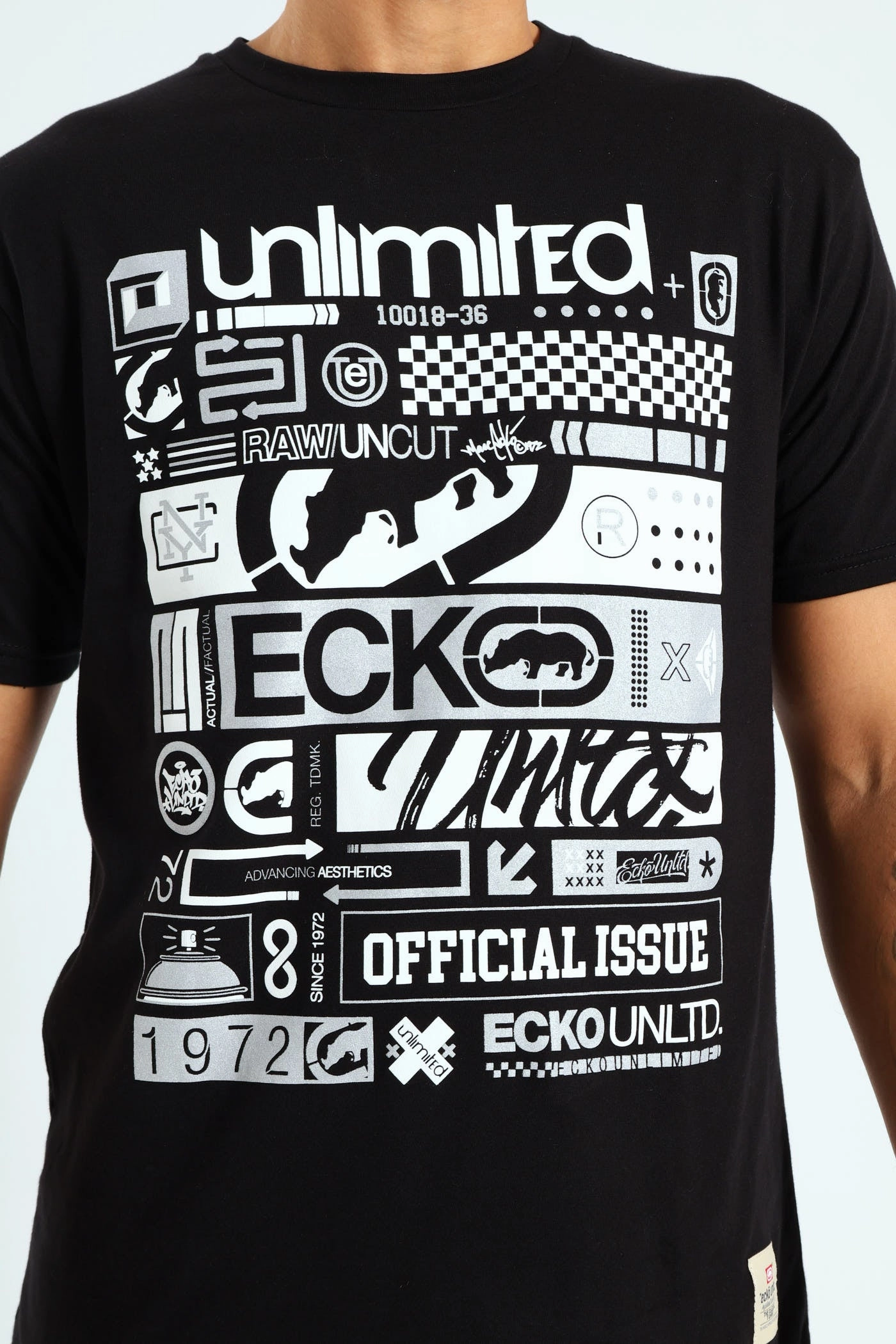 Unlimited Stacked Tee - Black Affordable Fashion
