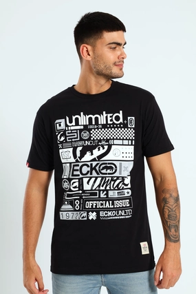 Trendy Vibes Smart Casual Unlimited Stacked Tee - Black