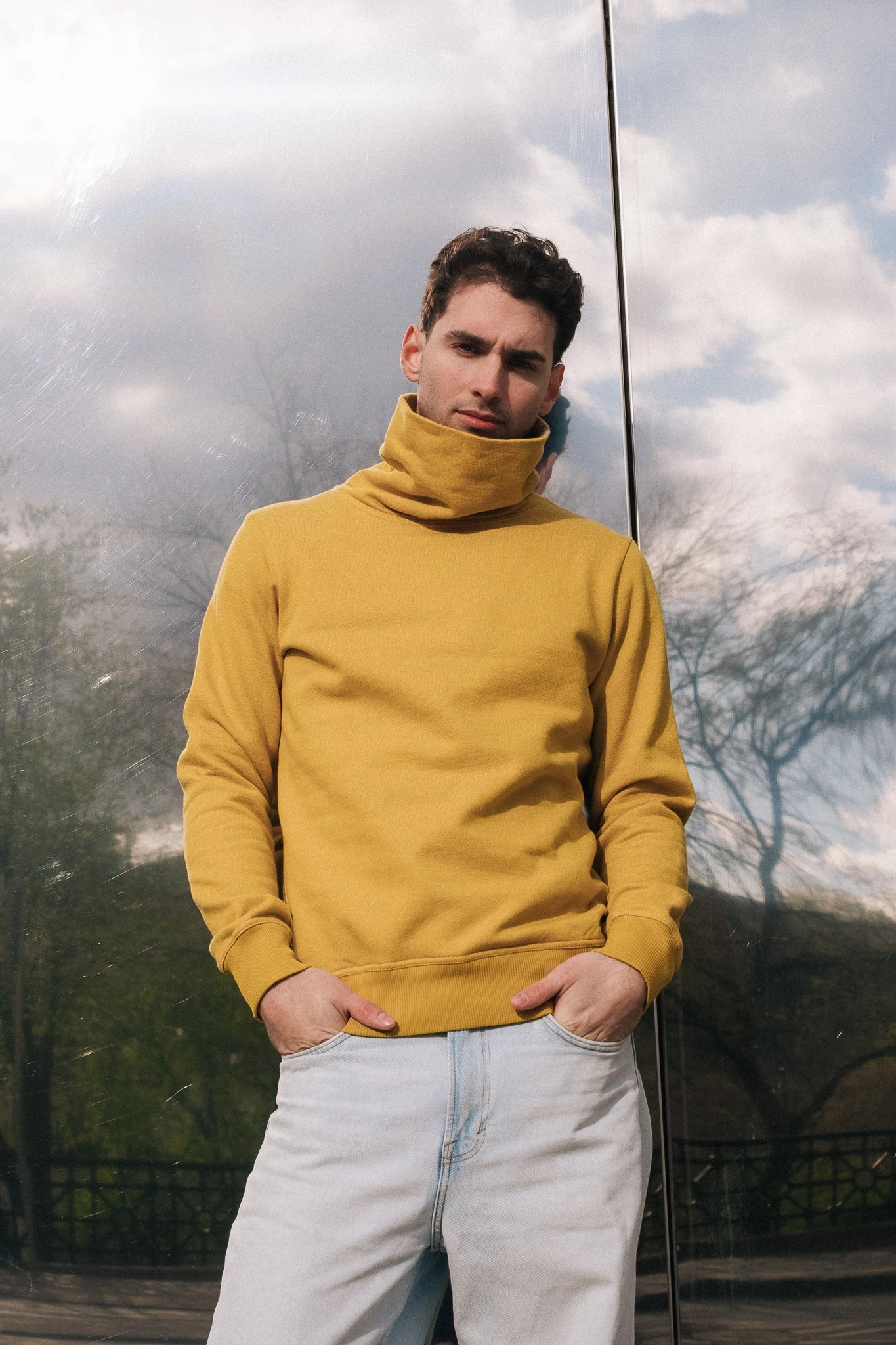 product vacation wear freedom BICOLOR FUNNELNECK / MUSTARD