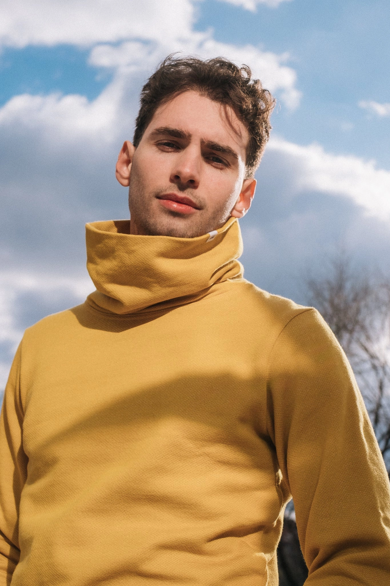 skiing suitable product ethnic authenticity BICOLOR FUNNELNECK / MUSTARD