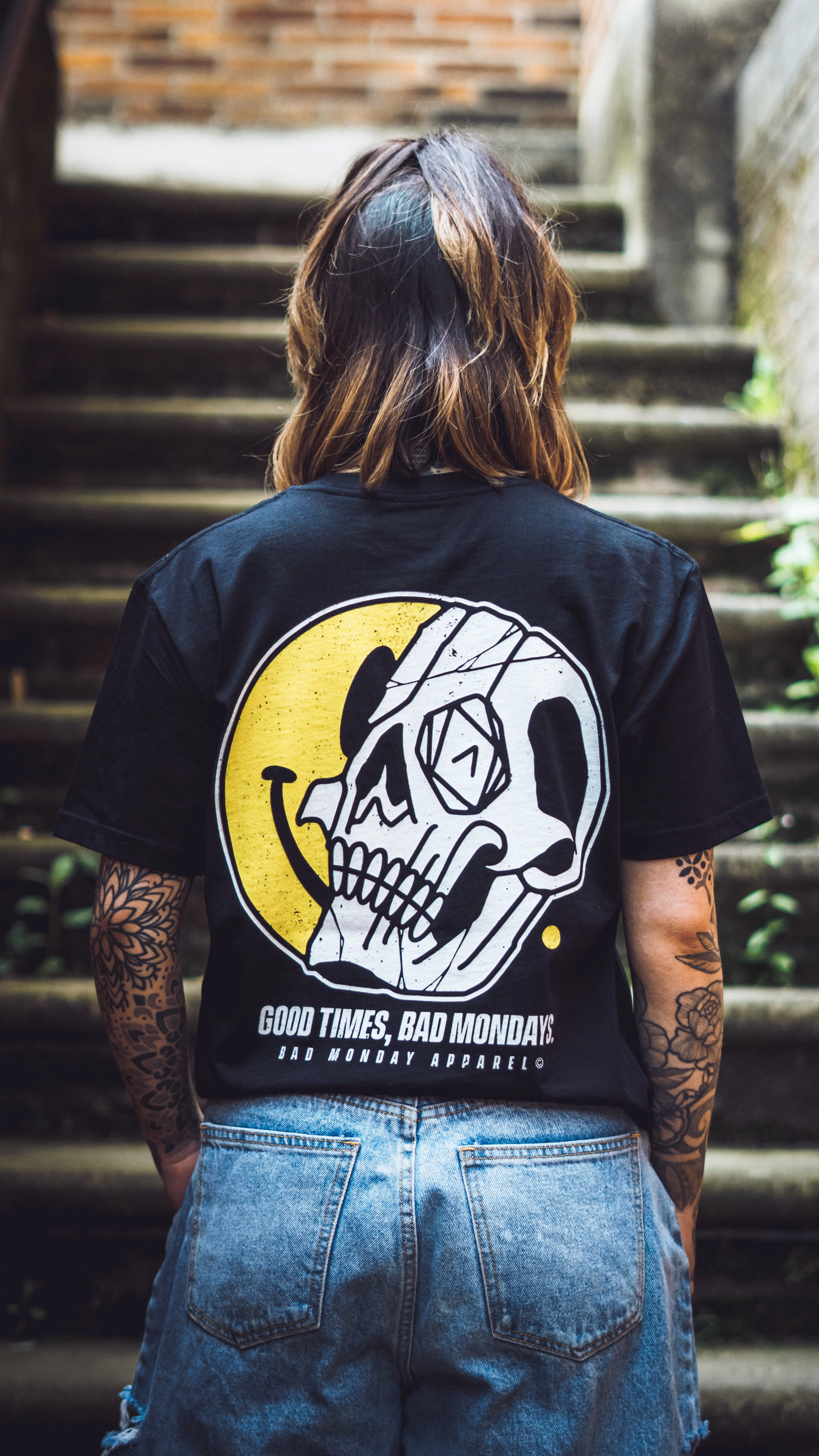 Danny Blackheart Smiley Tee Tagless Collar