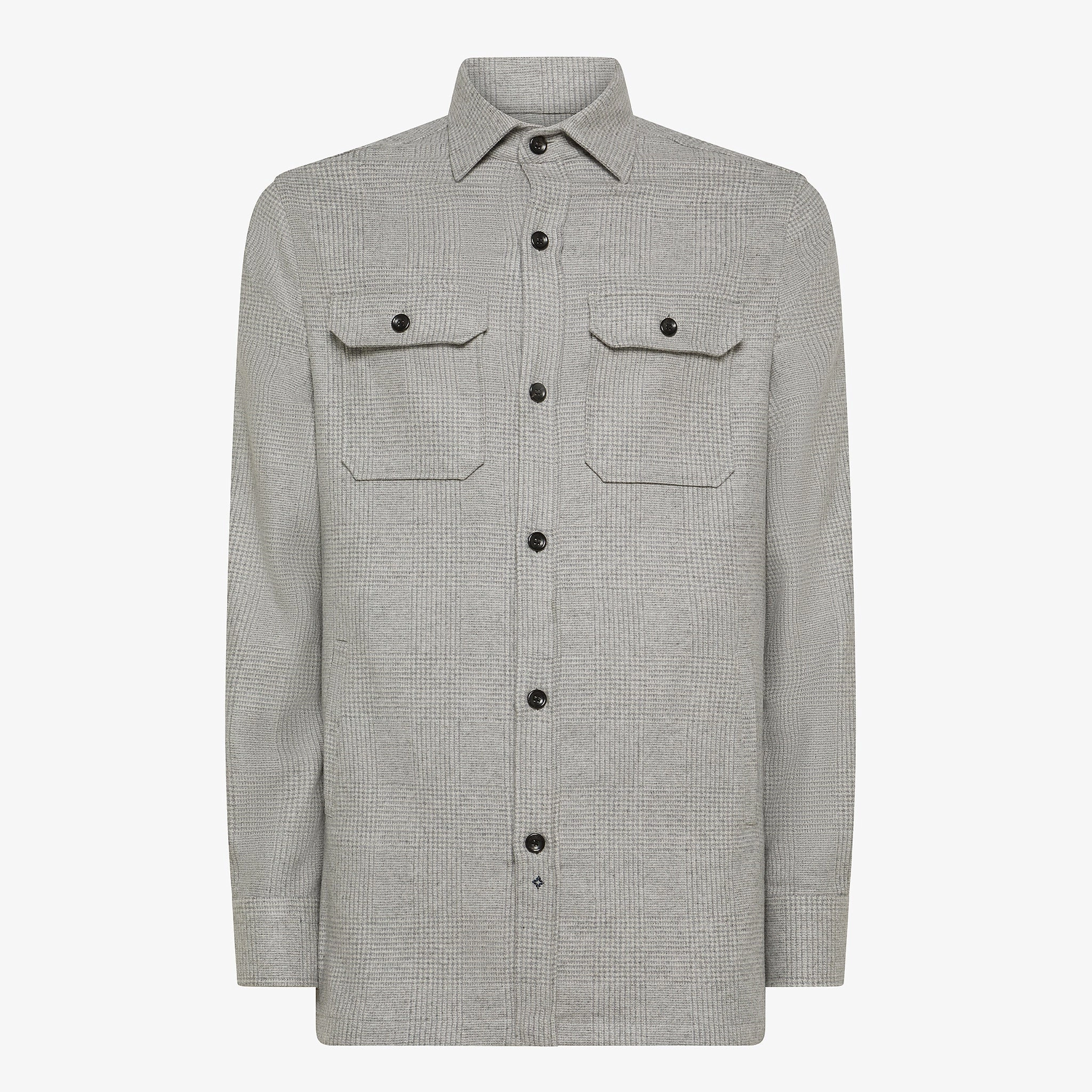 Relaxed Comfort Wear David Winter Lux shirts in Prince of Wales Cashmere