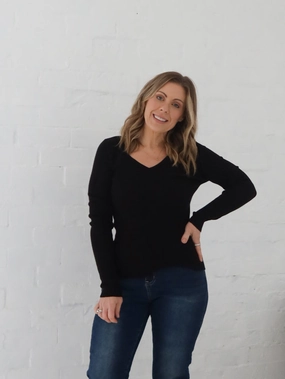 Dawson Knit Top - Black Solid