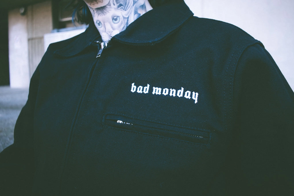 Death Moth Canvas Jacket Black GlowInTheDarkAccents Easy Care Finish