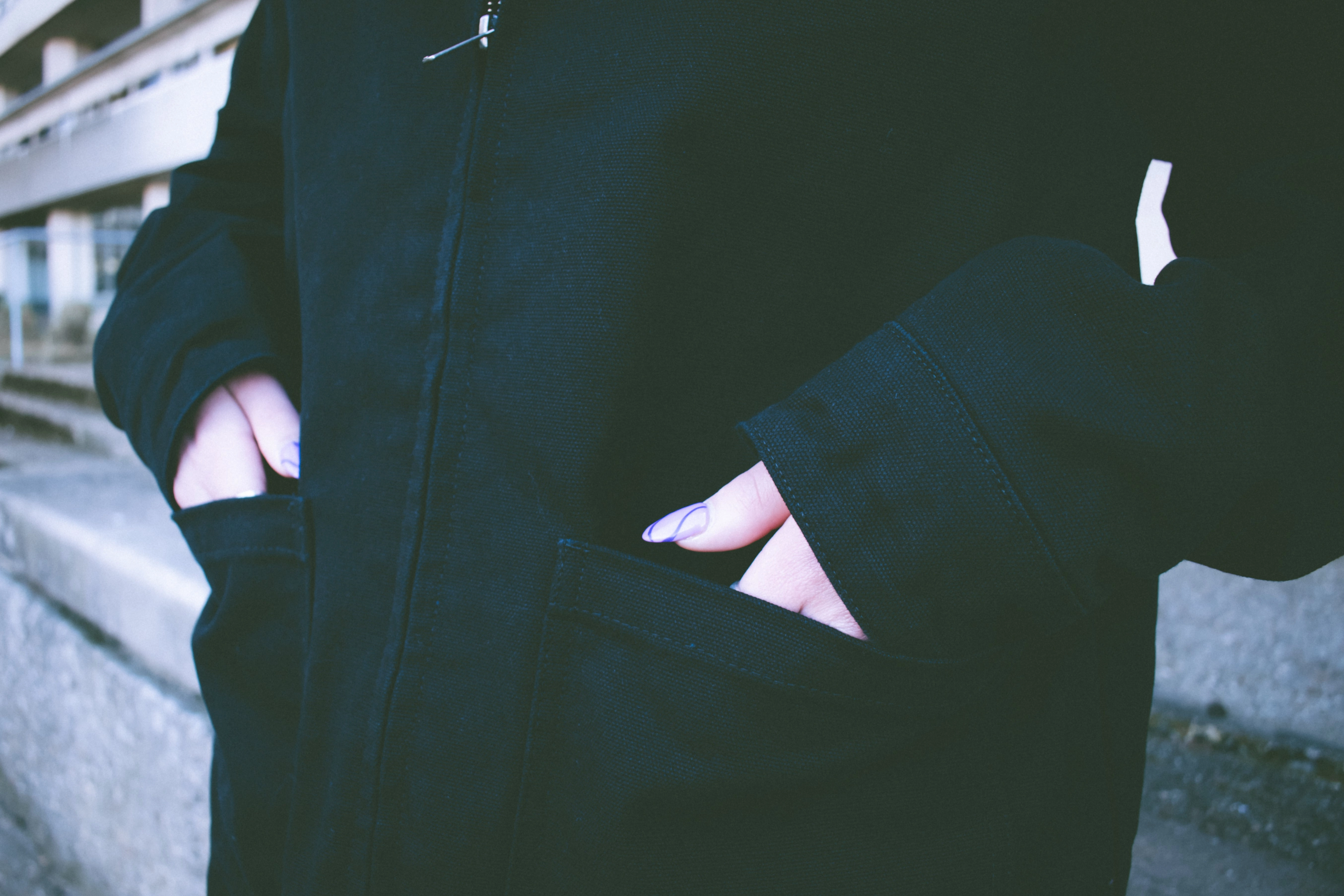 Waterproof Technology Death Moth Canvas Jacket Black