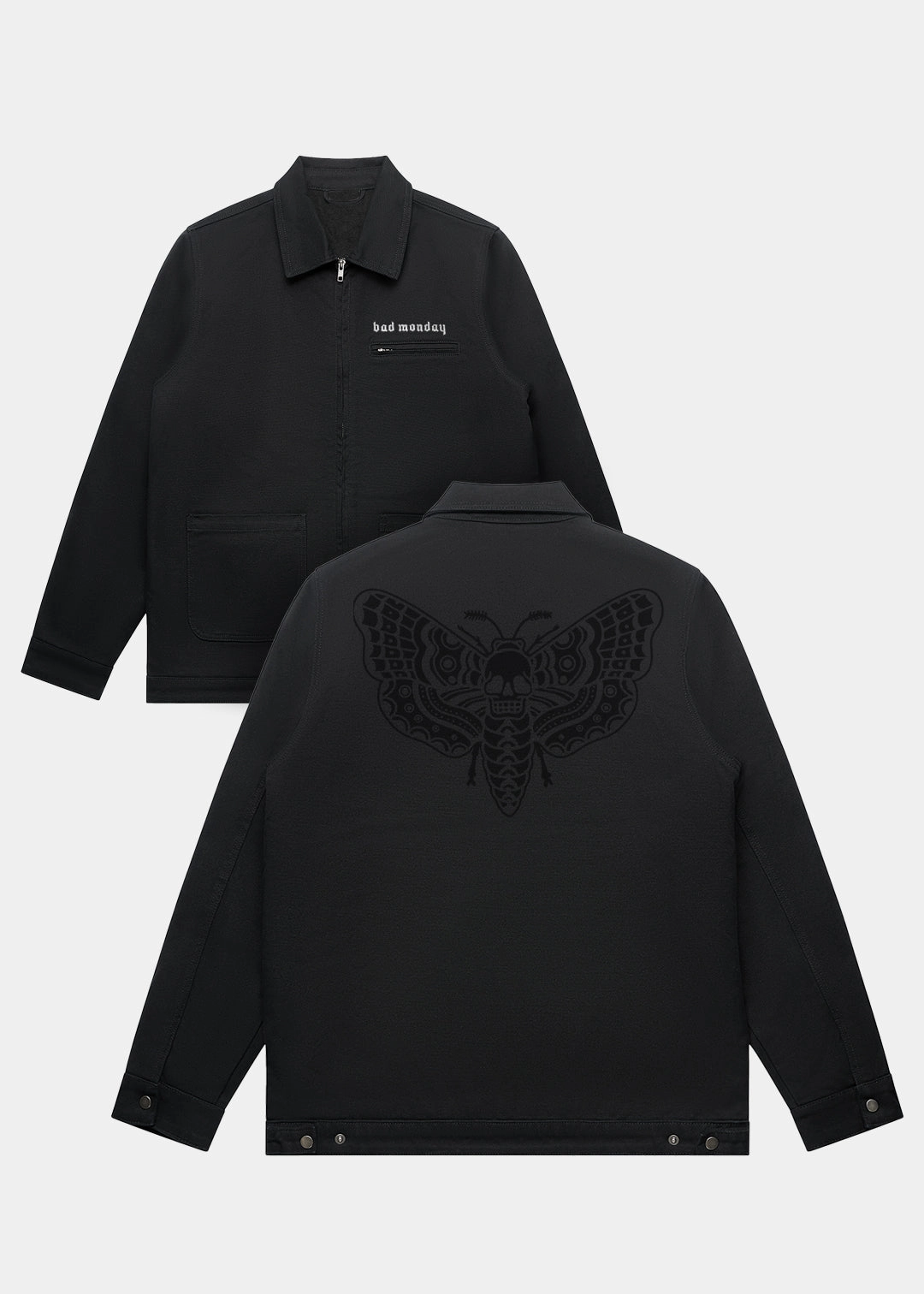 Death Moth Canvas Jacket Black Anytime Outer Fit