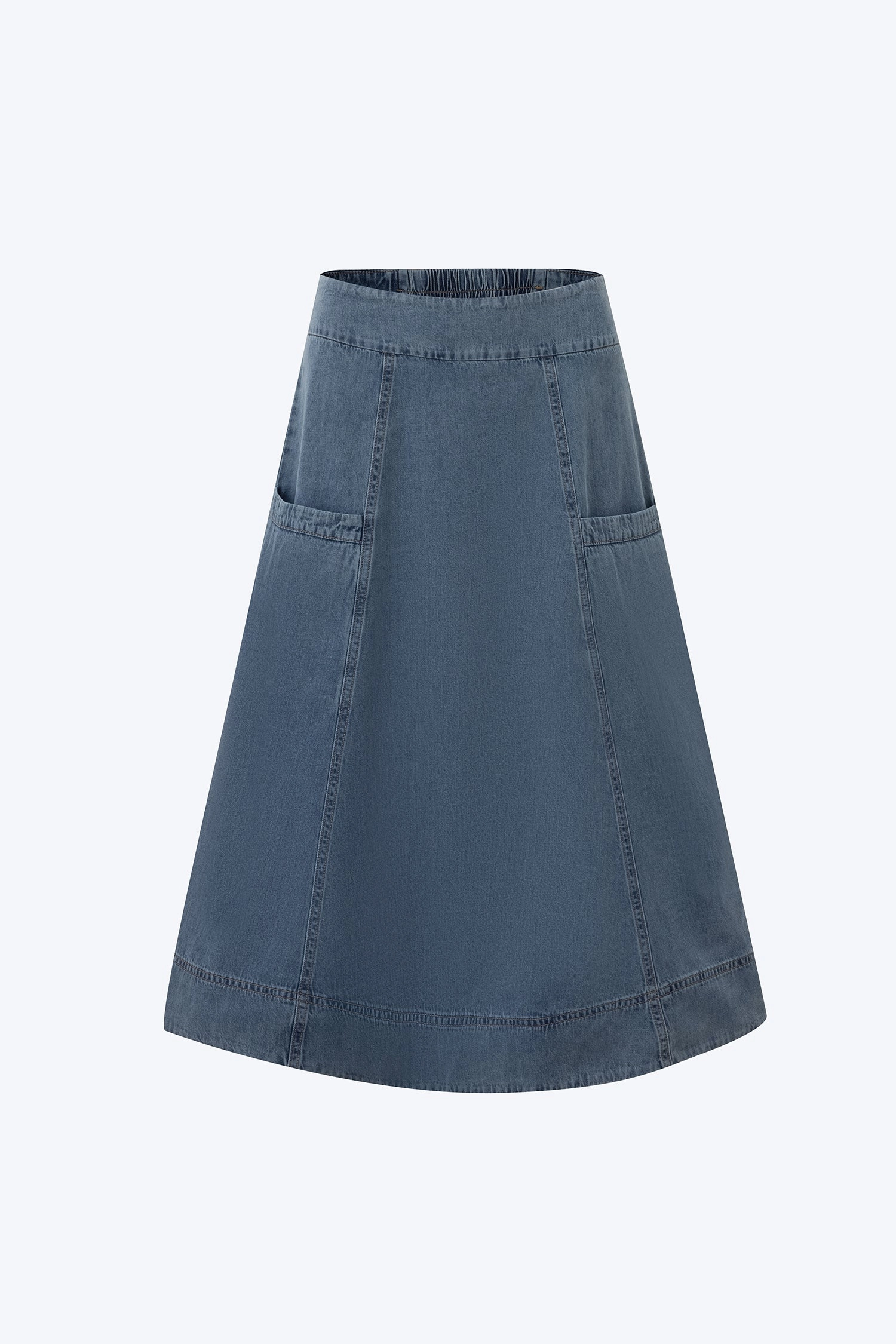 Denim Circular Skirt - Denim Lightweight Lining Lightwear Look
