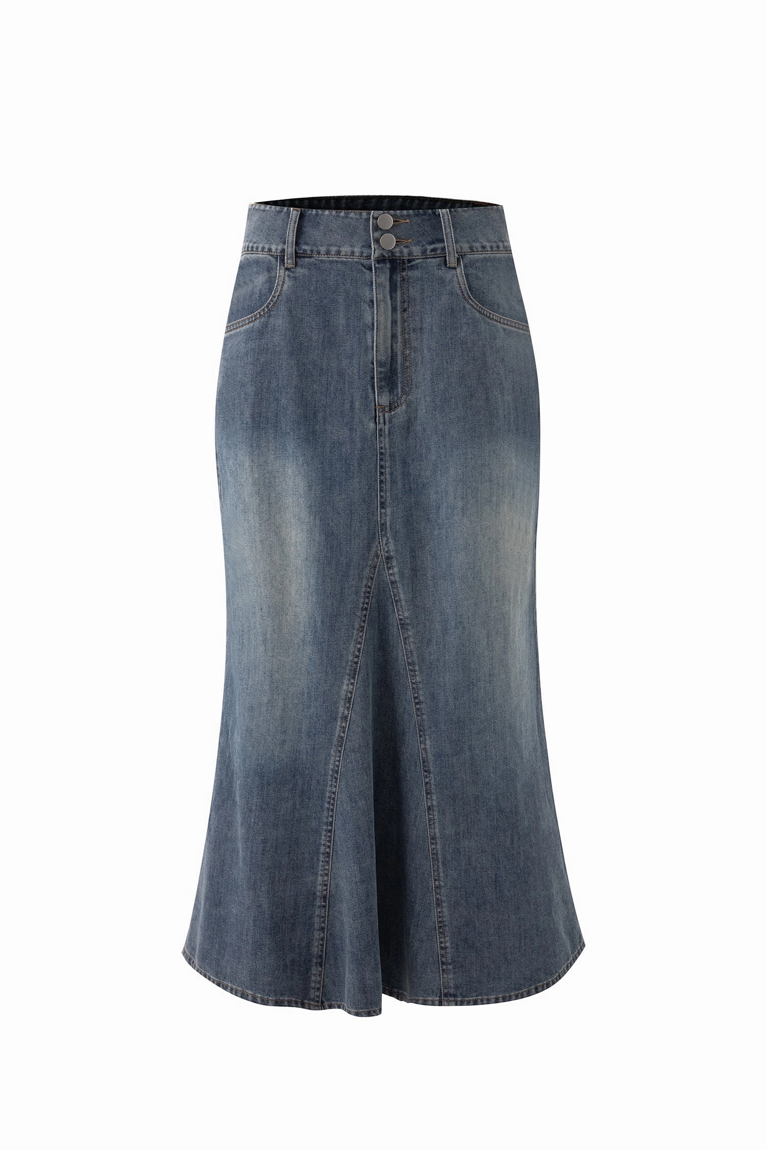 Denim Flare Skirt - Denim Neat Style