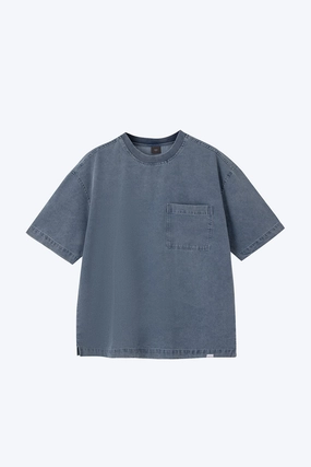 Denim Oversized Patch Pocket Tee - Denim AllDay Comfort