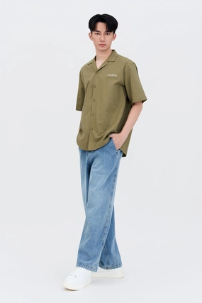 Denim Pocket Jeans Without Waistband - Denim Erasable Logo Patch