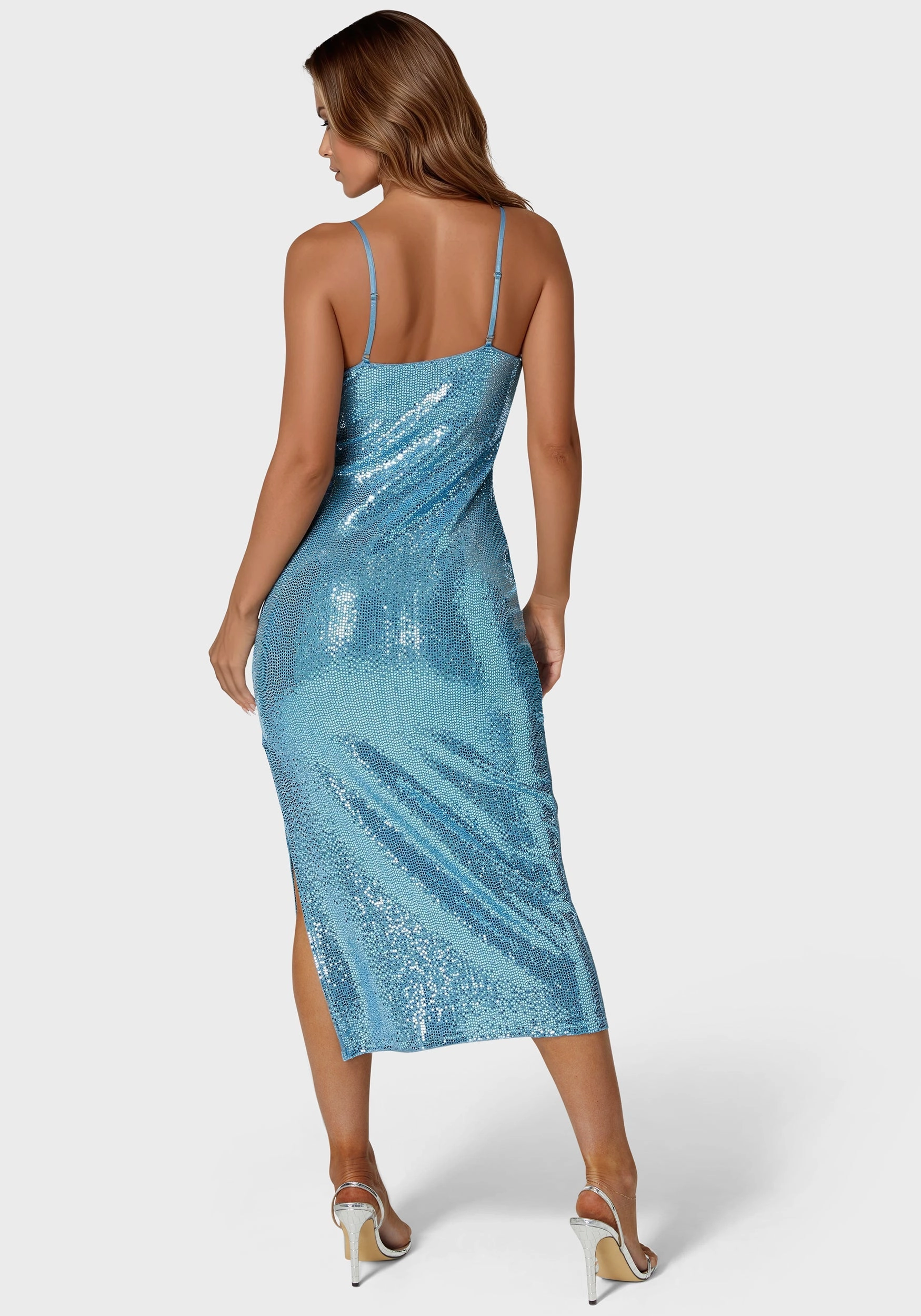 Smooth Lines Soft Cut Disco Dot Maxi Dress