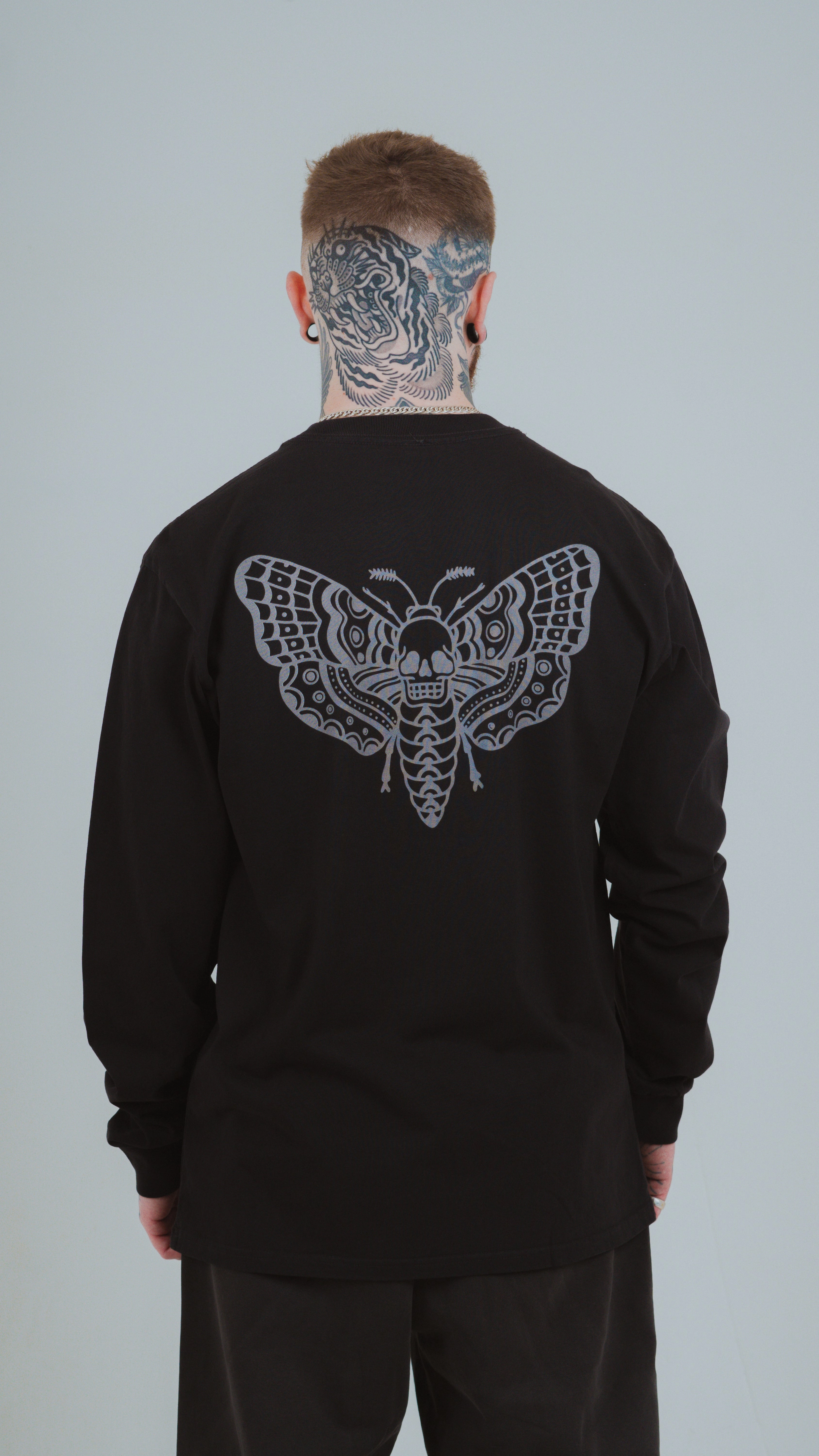 Double Stitched Hem Ribbed Trim Details DM Faded Long Sleeve