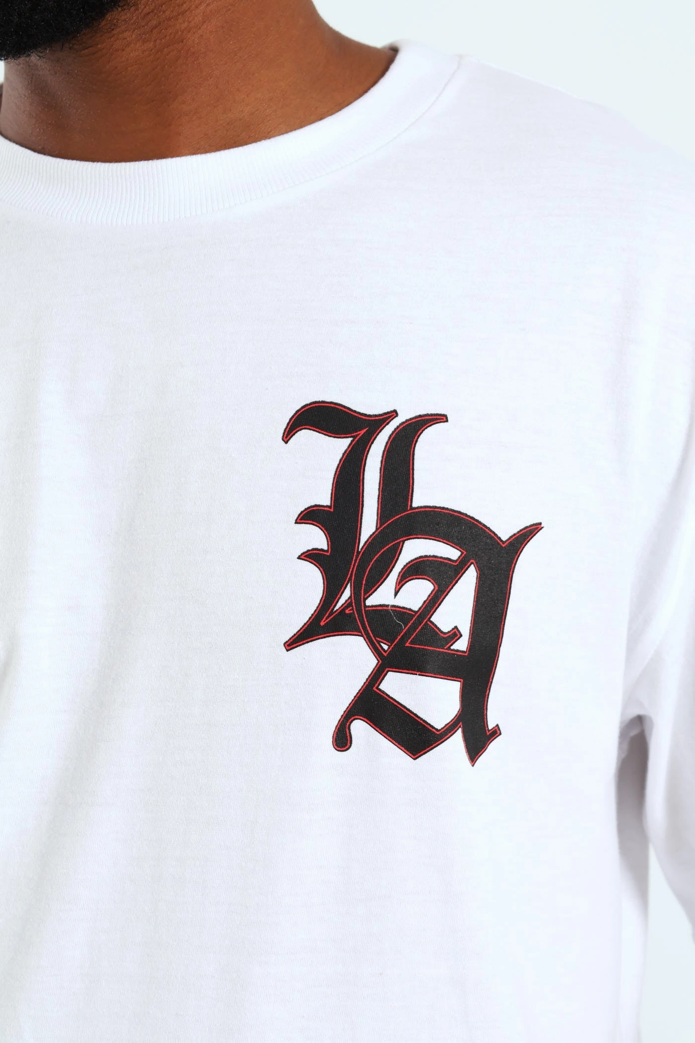 Short Sleeve Back Print Tee - White ZeroWaste Production