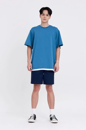 (C) Jersey Double Collar Hem Tee [AT] UltraLightweight Stain Repellent Coating