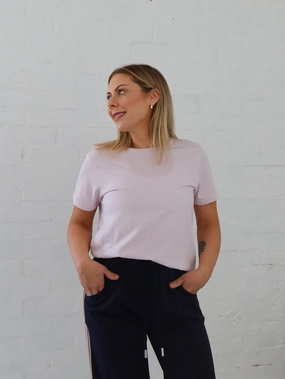 Jemima Tee - Orchid Reinforced Hemline Midweight Four Way Stretch