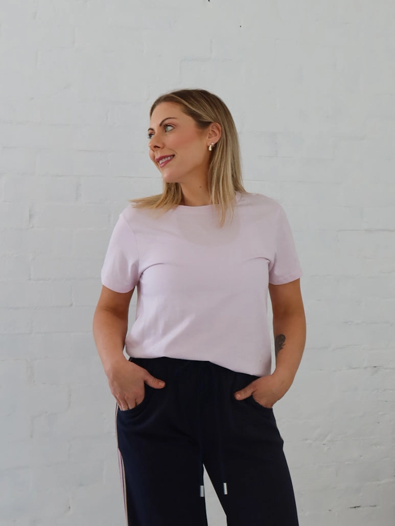 Jemima Tee - Orchid Reinforced Hemline Midweight Four Way Stretch