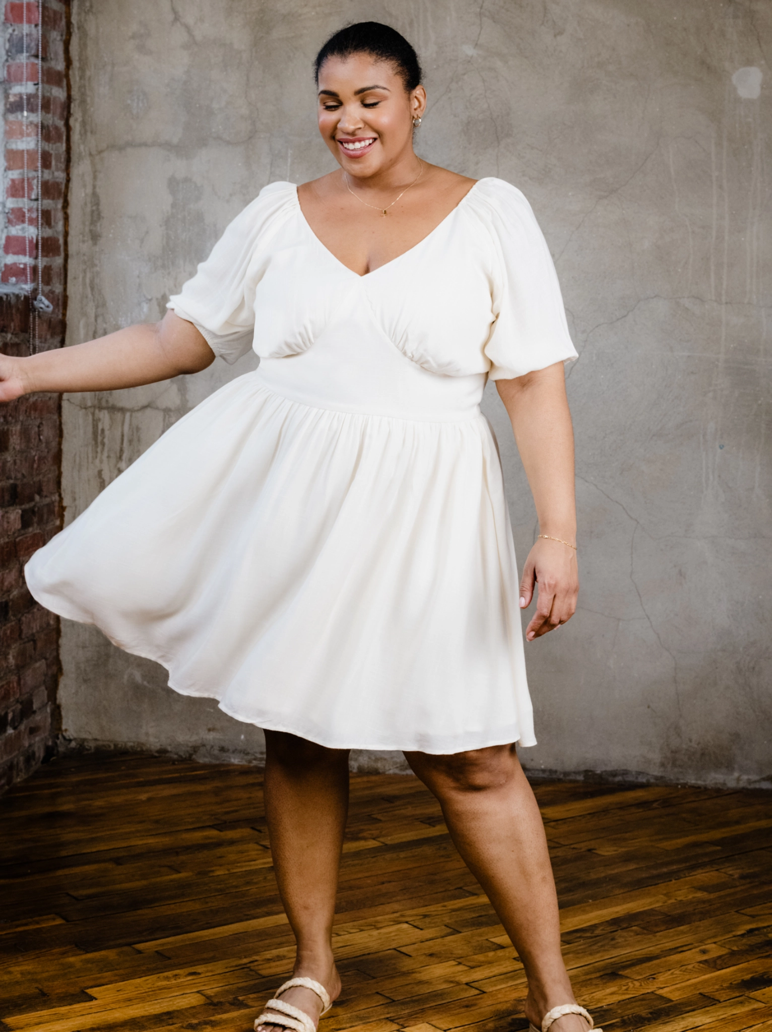 Work or Play Arden Ruched Mini Dress - White