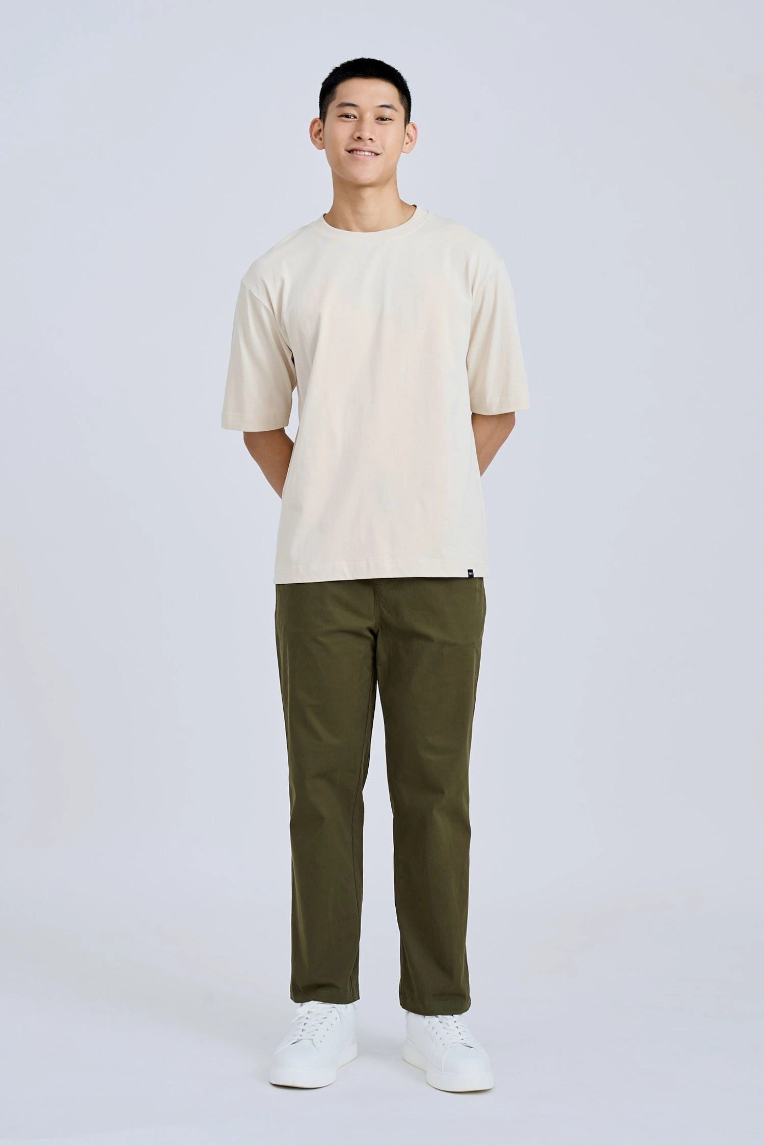 Drawstring Straight Cut Pants - Army Green [AT] Thermal Regulating Fabric Flared bottom