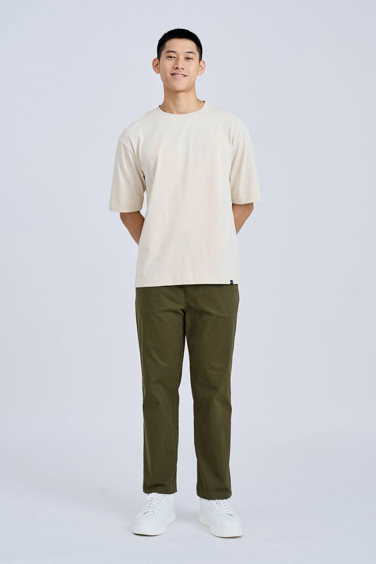 Drawstring Straight Cut Pants - Army Green [AT] Essential Comfort Wear Wardrobe Essential