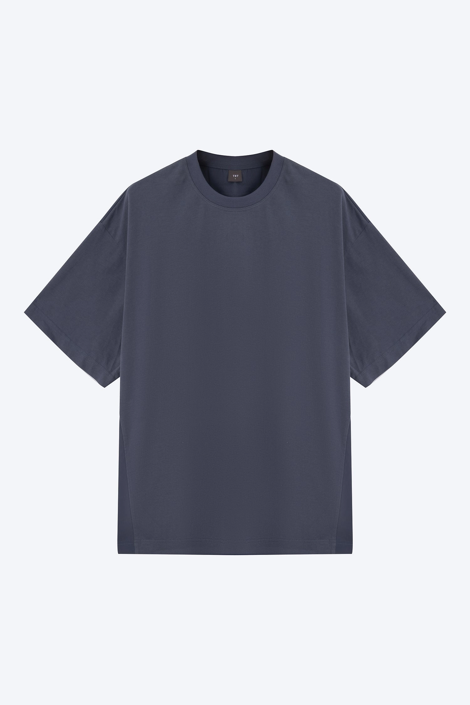 Dual Fabric Oversized Tee - Dark Grey MeshPanelIntegration