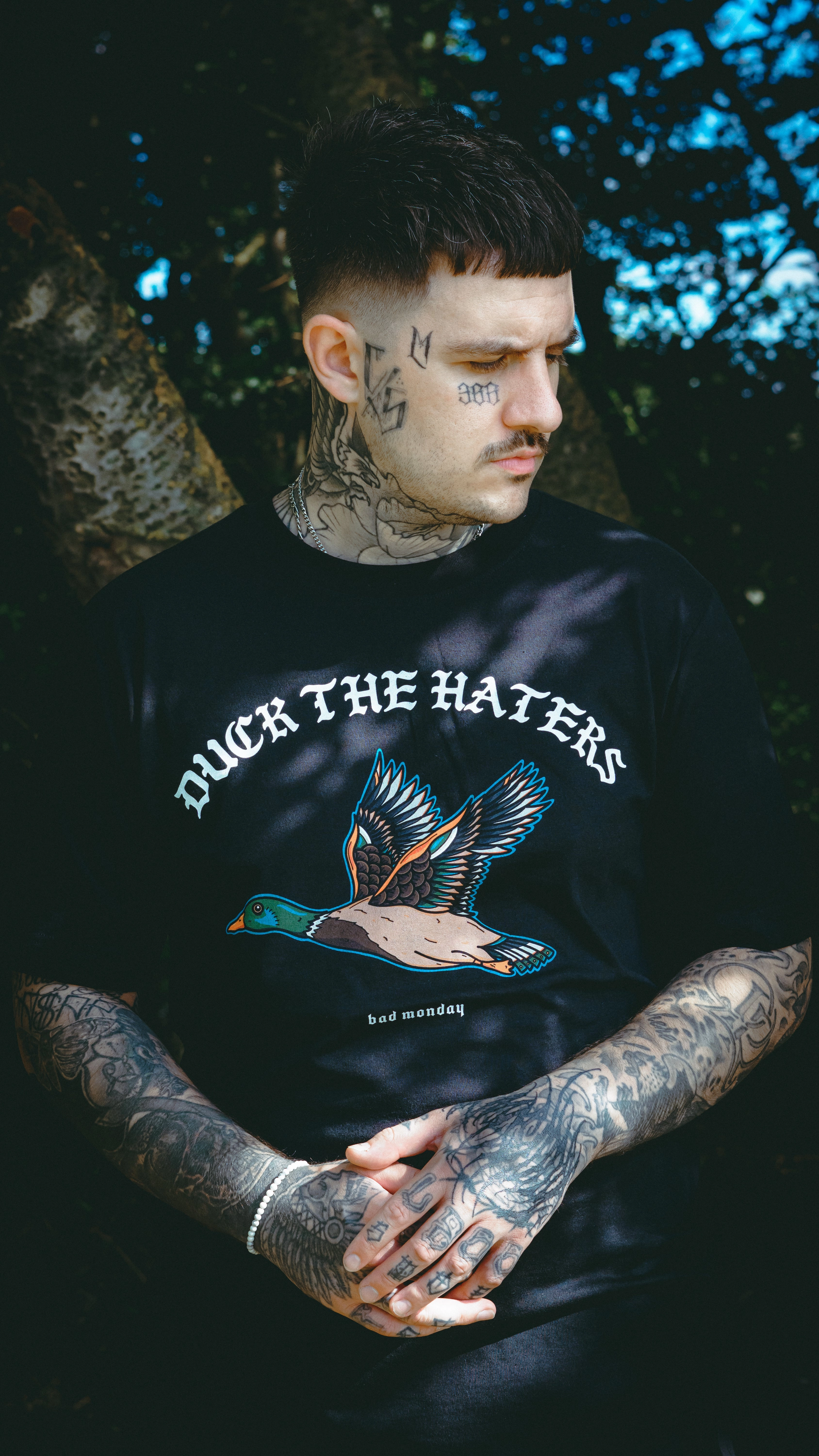 OEKOTEX Certified Fabric AntiOdorTreatment Duck The Haters Tee / Front Print