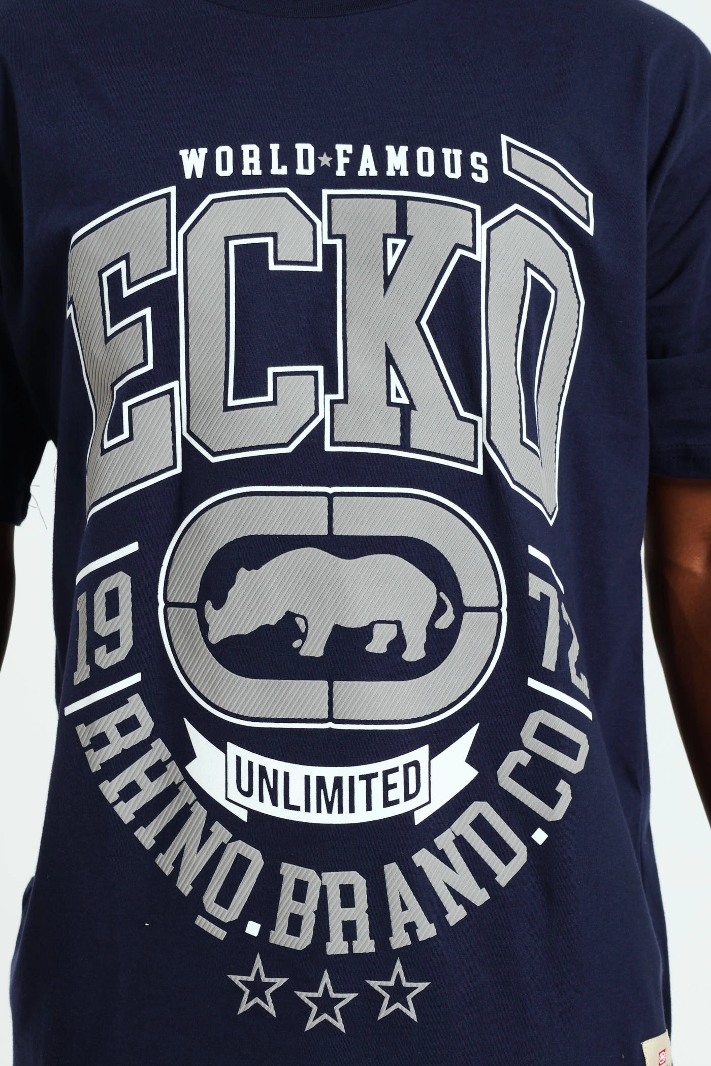 Rhino Brand Tee - Navy Essential Top